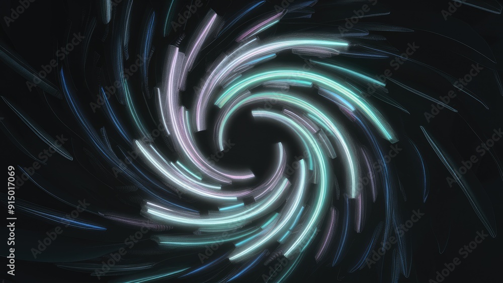 Poster dynamic abstract background featuring a vibrant neonglow spiral vortex colorful white swirl contrast