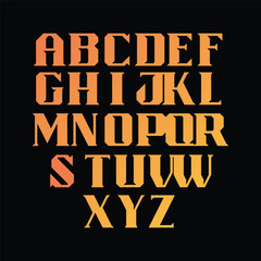 Classic college font. Vintage sport font in american style for football, baseball or basketball logos and t-shirt. Athletic department typeface, varsity style font. Vector