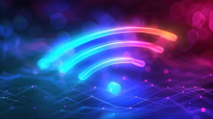 Fototapeta premium Beamforming: Technology that concentrates wireless signals on a chosen device, improving both signal strength and data transmission efficiency. 