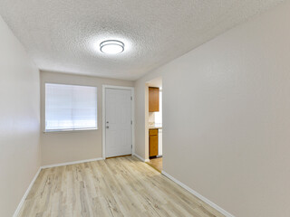 Modern residential empty dining room interior