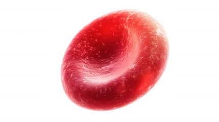 A detailed illustration of a red blood cell, transparent background