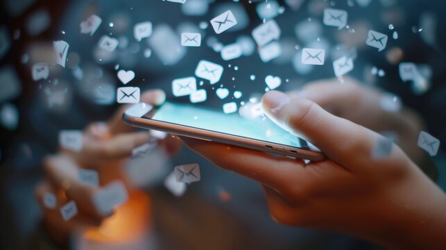 SMS (Short Message Service): A component of most telecommunication systems that facilitates the sending and receiving of concise text messages between devices.
