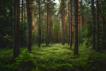 Fototapeta premium Lush Forest Background Image