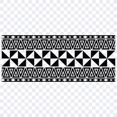 Polynesian tattoo tribal band design. Samoan tattoo tribal border. Decorative seamless pattern.