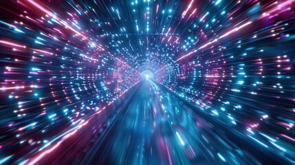 Obraz premium Bandwidth: The highest data transfer rate achievable on a network or internet connection, showing how much data can be transmitted in a given period. 