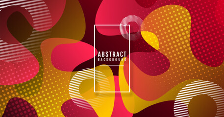 Geometric abstract background on bright space with waves effect decoration. Graphic design element with modern shape style. Dynamic colors concept for web, flyer, poster, card, or brochure cover