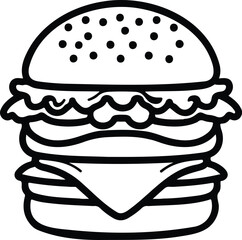 Burger outline design 