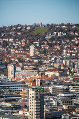 Obraz premium City views of Stuttgart from a high Overlook, Stuttgart, Germany