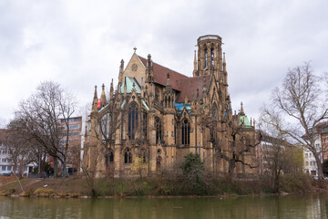 Obraz premium St John's Church, Evangelische Kirchengemeinde Stuttgart