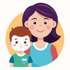 babysitting on  vector art illustration