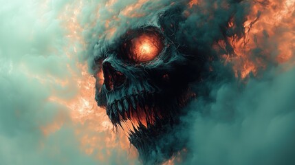 Illustration Horror artwork, sin eater. Horror artwork wallpaper. Scary poster