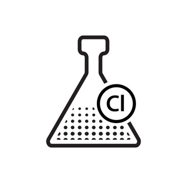 recommend clip art: chlorine icon black and white design