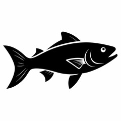 Cod fish Black silhouette