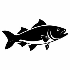 Cod fish Black silhouette