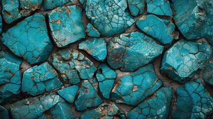 Close-up of Turquoise Blue Crystals.