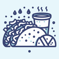 Tacos with coffee Mexican Food