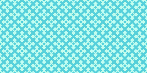 Fresh Blue Geometric Weave Pattern. Modern Overlapping Diamond Seamless Pattern