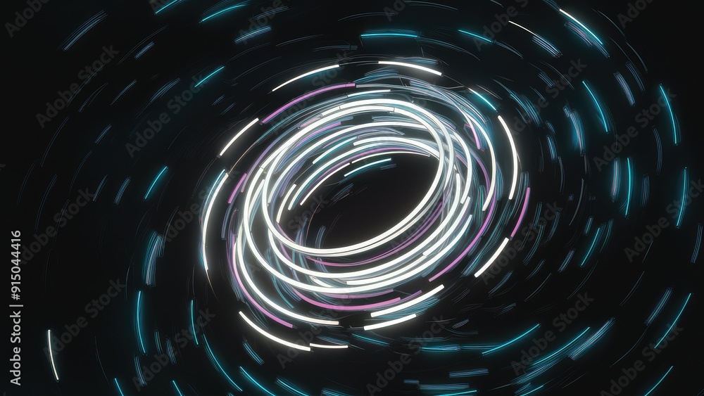 Poster dynamic abstract background featuring a vibrant neonglow spiral vortex colorful white swirl contrast