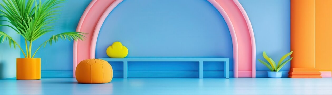 Study flat design front view classroom theme animation vivid