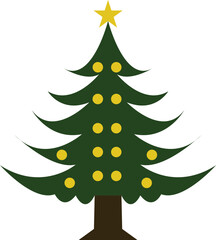 Festive Christmas Tree - Bright and Merry Design