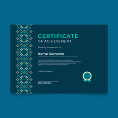 Oriental Geometric Certificate Template Design