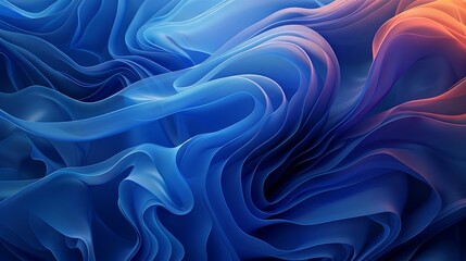 Obraz premium An abstract background featuring a blue gradient with a composition of fluid shapes