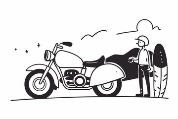 Obraz premium person riding a motorcycle