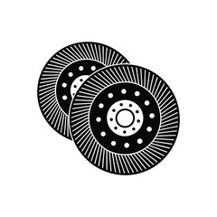 A silhouette of a Abrasive discs vector illustration