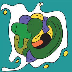 Cute doodle of sea creature