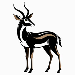 springbok silhouette  , springbok silhouette  vector 