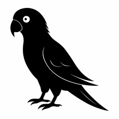 Parakeet Black silhouette