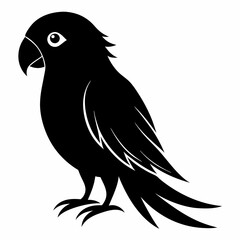 Parakeet Black silhouette
