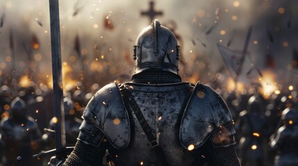 A lamb cozily nestled in a knitted blanket against a pastel blue backdrop, radiating a sense of warmth and comfort.