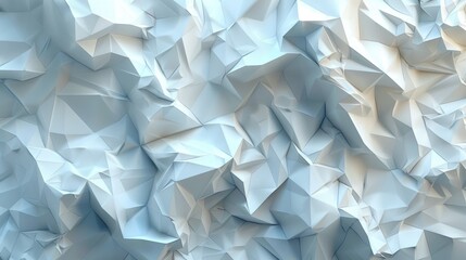 Abstract polygonal shapes with light shadows on a white background.