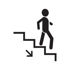 up down stairs icon information sign
