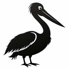 Fototapeta premium Pelican Black silhouette