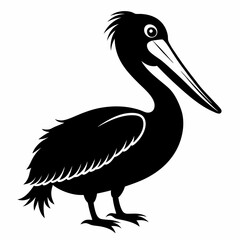 Fototapeta premium Pelican Black silhouette
