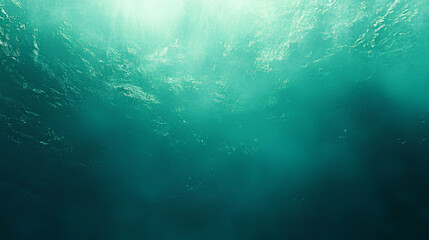 Grainy gradient aqua green background light to dark ocean green smooth noise texture aquamarine banner backdrop design 