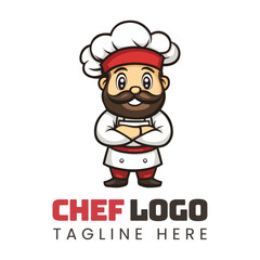 Obraz premium chef logo mascot vector illustrations