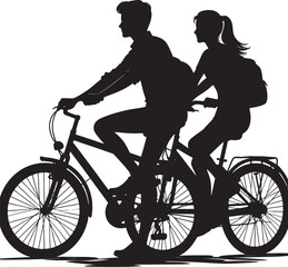 Bi cycle vector art illustration on white background