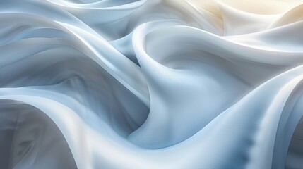 Obraz premium Abstract flowing lines in light grey on a white background.