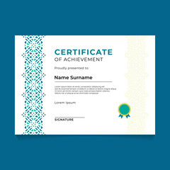 Oriental Geometric Certificate Template Design
