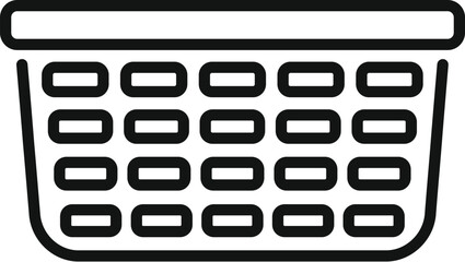 Empty laundry basket waiting to be filled with dirty clothes for washing