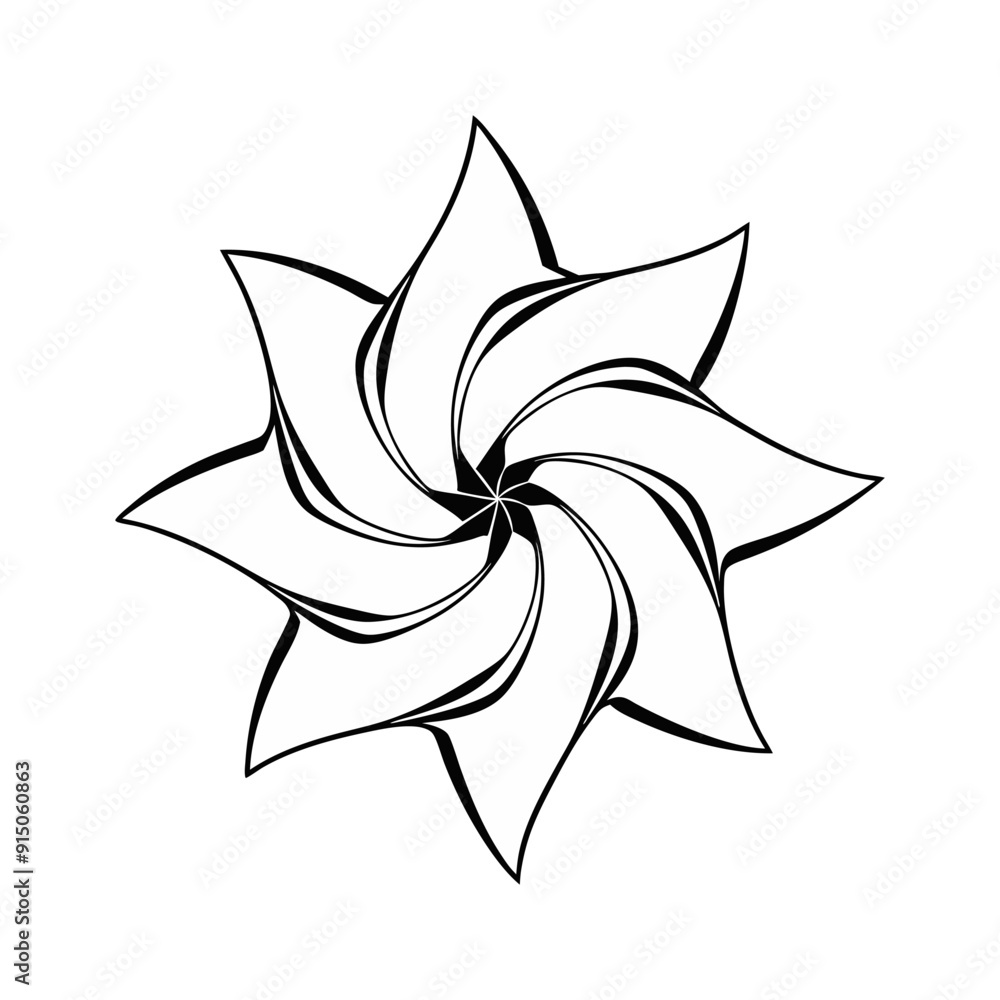 Poster y2k star shape outline vector icon. abstract minimal geometric star icon in trendy retro 2000s style