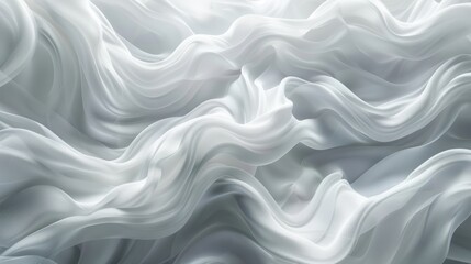 Fototapeta premium Abstract flowing lines in light grey on a white background.