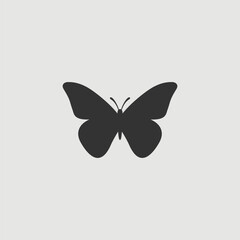 Vector Simple Isolated Butterfly Icon