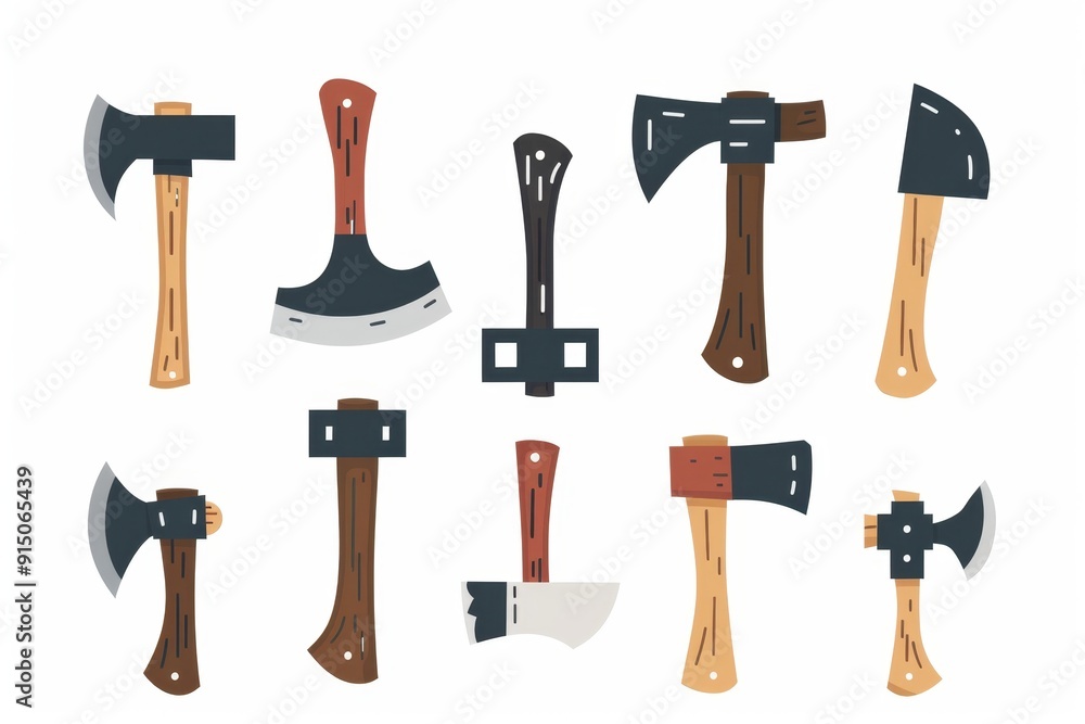 Canvas Prints Axe icon, ax symbol, hatchet flat minimal sign, cleaver emblem, woodcutter equipment, tomahawk pictogram