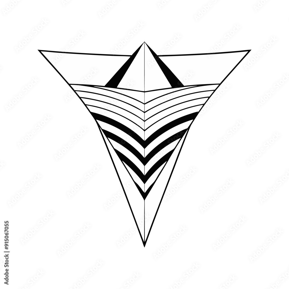 Poster y2k abstract shape outline vector icon. abstract geometric icon in trendy retro 2000s style. space c
