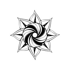 Y2k star shape outline vector icon. Abstract minimal geometric star icon in trendy retro 2000s style. Space cosmos galaxy concept