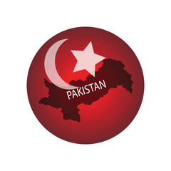 Illustration of a ball with the map of Pakistan